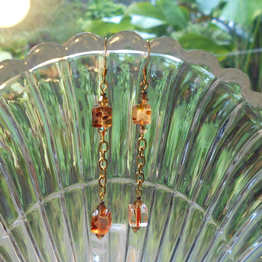 earrings glass beaded